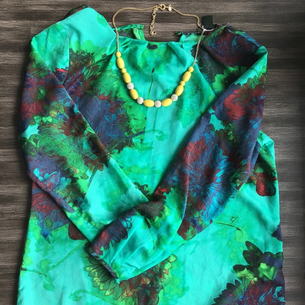 J crew floral blouse, XS